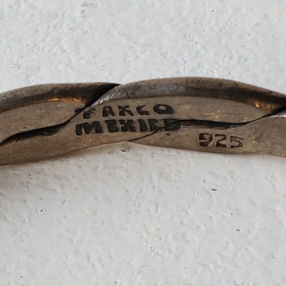 Taxco Mexico Sterling Silver Vintage Twisted Bangle Bracelet .925 - Picture 4 of 5